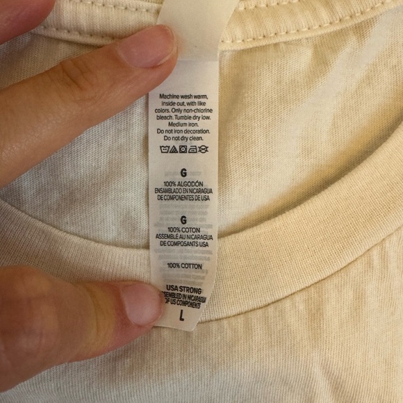 Bella + Canvas “TEACHER” Graphic Tee Size L Ivory Cotton T-Shirt - Picture 7 of 7